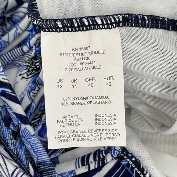 Swim‎ Solutions Royal Affair Multi Strap Mio One Piece Swimsuit Blue Women 12 - Picture 8 of 10